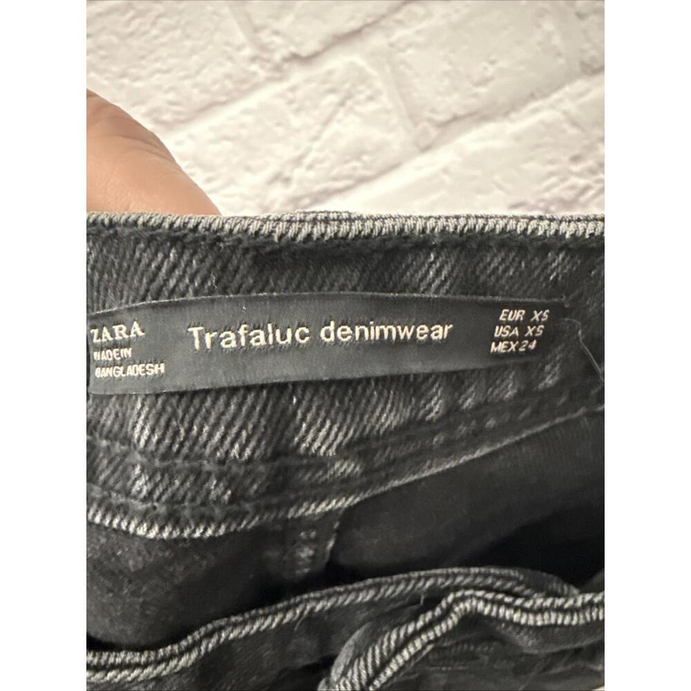 XS Zara Trafaluc Denimwear Black Denim Mini Skirt - Picture 8 of 8